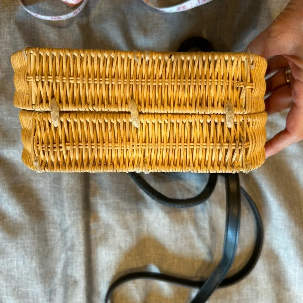 Target Bamboo/Whicker Transparent Crossbody Bag - Picture 3 of 6